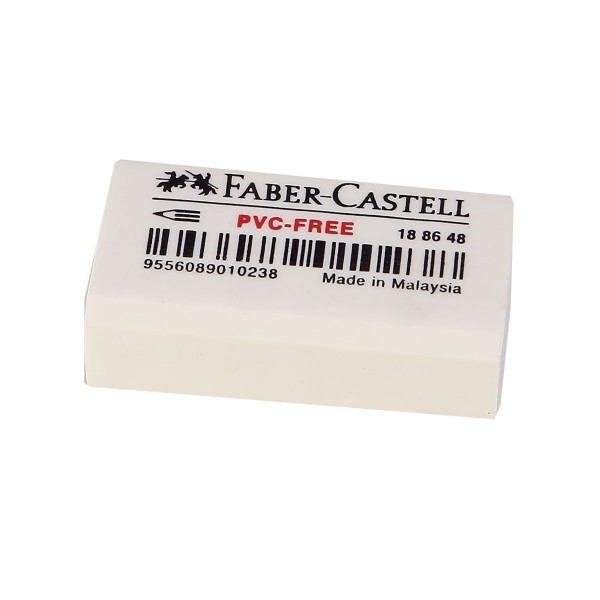 Ластик прямоугольный 31*15*11 каучук Faber-Castell 188648