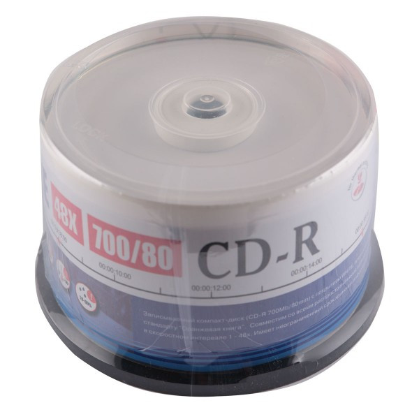 Лазер диск Mirex CD-R 700Mb 48x Cake Box 50 шт. Thermal Print