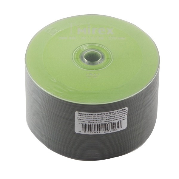 Лазер диск Mirex DVD-RW 4.7 Gb 4x Bulk 50 шт.