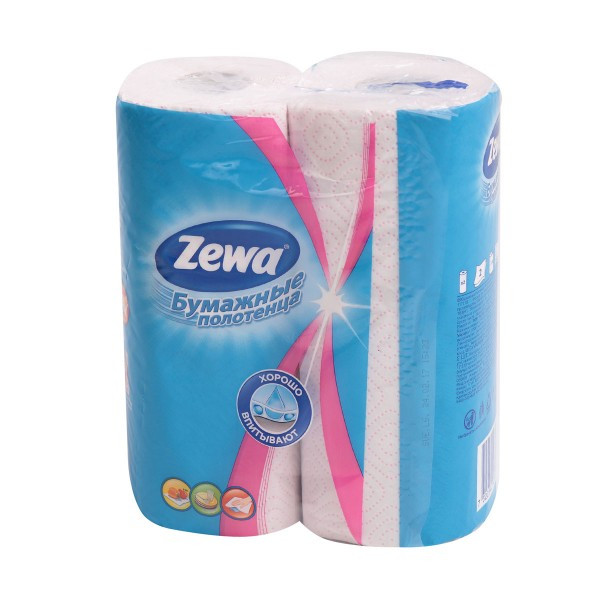 Полотенца бумажные Zewa 2-слойные 2 рулона ассорти